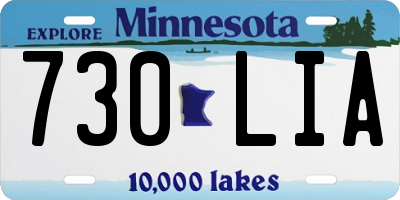 MN license plate 730LIA