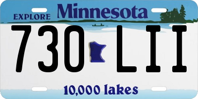 MN license plate 730LII