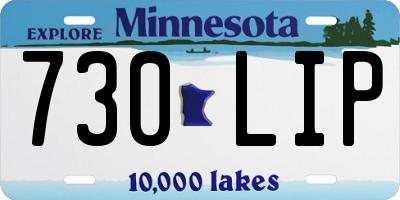 MN license plate 730LIP