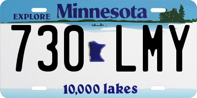 MN license plate 730LMY