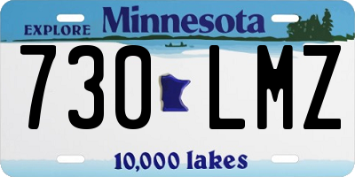 MN license plate 730LMZ