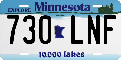 MN license plate 730LNF