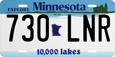MN license plate 730LNR