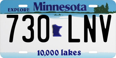MN license plate 730LNV