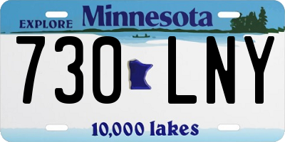 MN license plate 730LNY