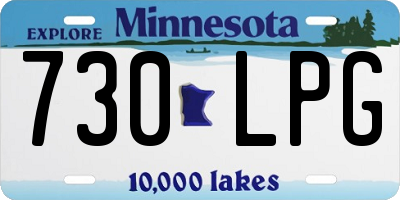 MN license plate 730LPG