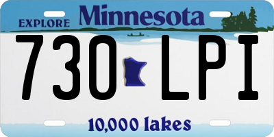 MN license plate 730LPI