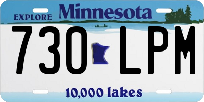 MN license plate 730LPM