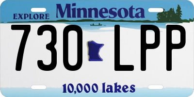 MN license plate 730LPP