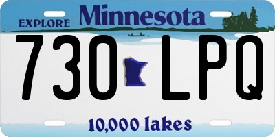 MN license plate 730LPQ