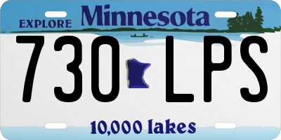 MN license plate 730LPS