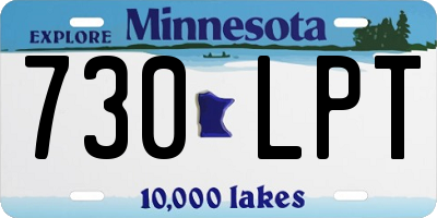 MN license plate 730LPT