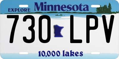 MN license plate 730LPV