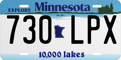 MN license plate 730LPX