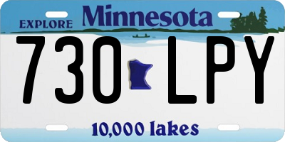 MN license plate 730LPY