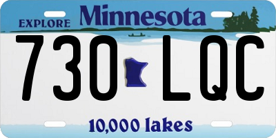 MN license plate 730LQC