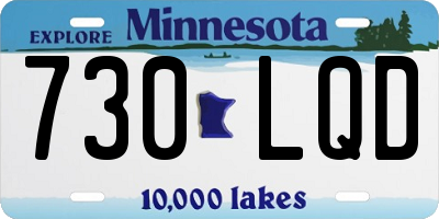 MN license plate 730LQD