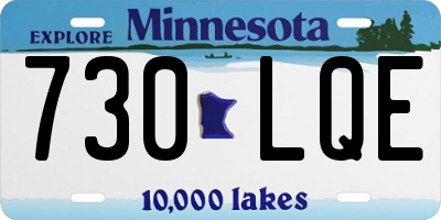 MN license plate 730LQE