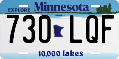 MN license plate 730LQF