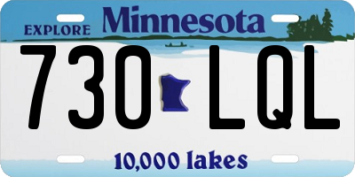 MN license plate 730LQL