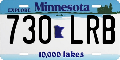 MN license plate 730LRB
