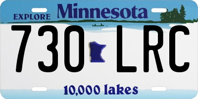 MN license plate 730LRC