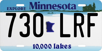 MN license plate 730LRF