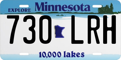 MN license plate 730LRH