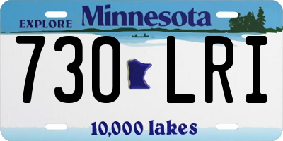 MN license plate 730LRI