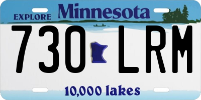 MN license plate 730LRM