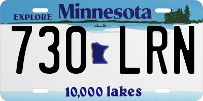 MN license plate 730LRN
