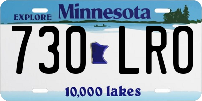 MN license plate 730LRO