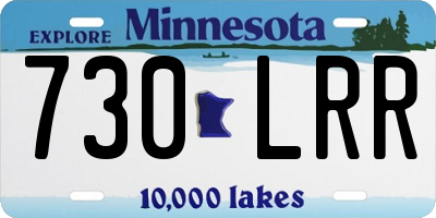 MN license plate 730LRR