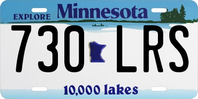 MN license plate 730LRS