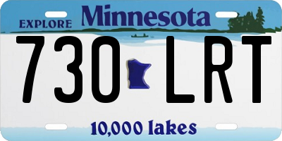 MN license plate 730LRT