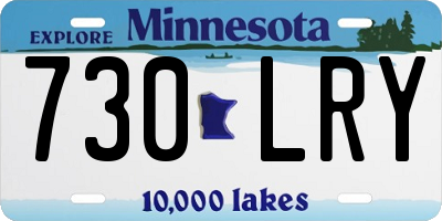 MN license plate 730LRY