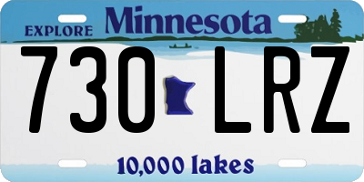 MN license plate 730LRZ
