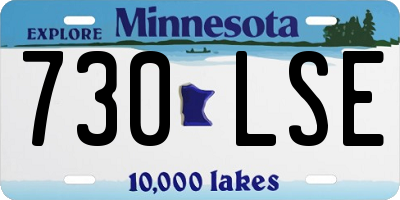 MN license plate 730LSE