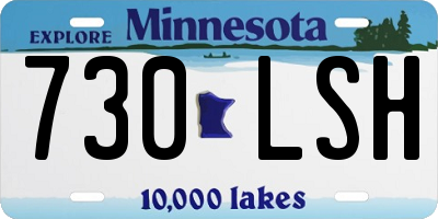 MN license plate 730LSH