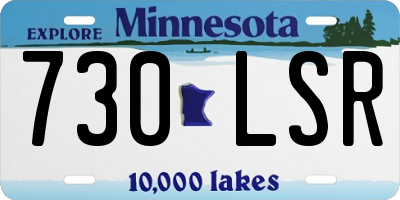MN license plate 730LSR