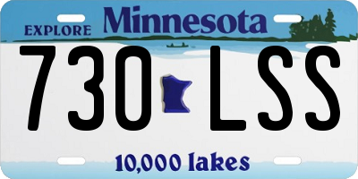 MN license plate 730LSS