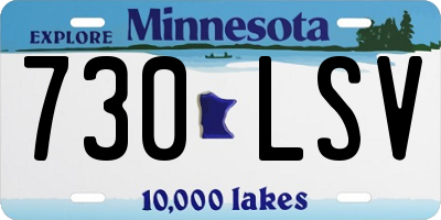 MN license plate 730LSV