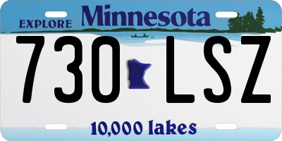 MN license plate 730LSZ