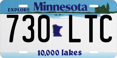 MN license plate 730LTC