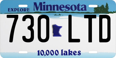 MN license plate 730LTD
