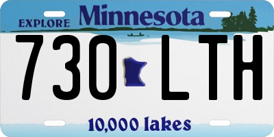 MN license plate 730LTH