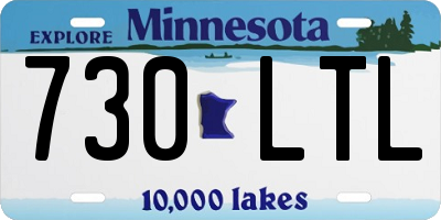 MN license plate 730LTL
