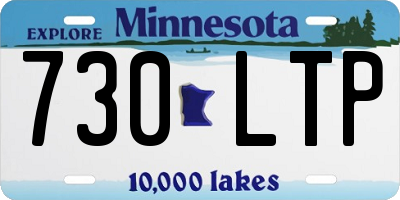 MN license plate 730LTP