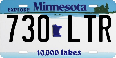 MN license plate 730LTR