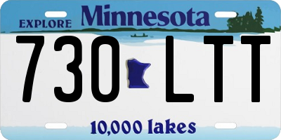 MN license plate 730LTT